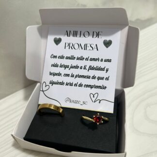 Par de anillos de promesa