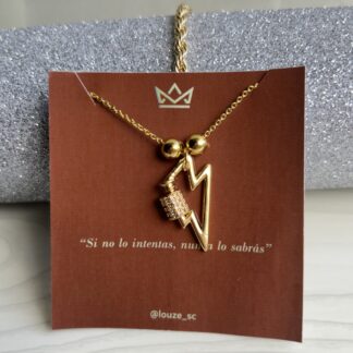 Collar rayo dorado